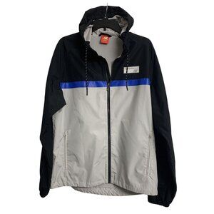 New Balance L Colorblock Hooded Windbreaker Jacket Lightweight Outerwear